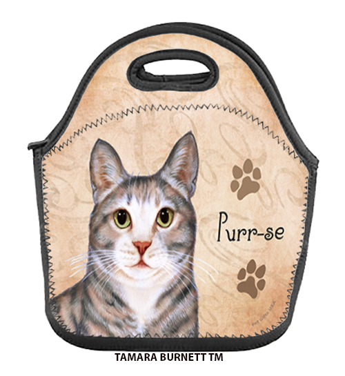 An image of product 31687 - Tuxedo Tortoiseshell Blue Cream - Lunch Bag